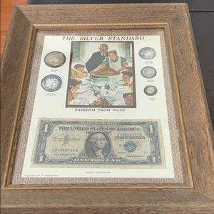 The Silver Standard framed art 1974 Kennedy mint